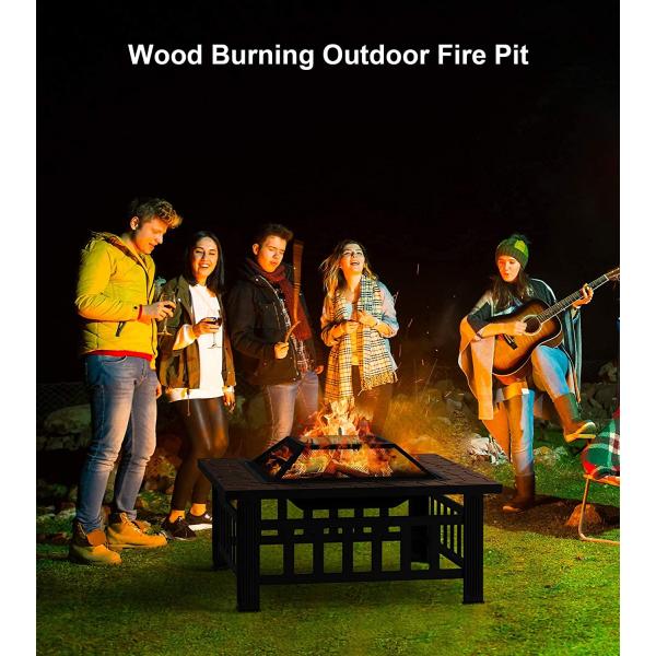 32 Inch Brazier Pan Wood Burning Fire Pit for Indoor Packing Size 62.5*22.5*72.5 cm