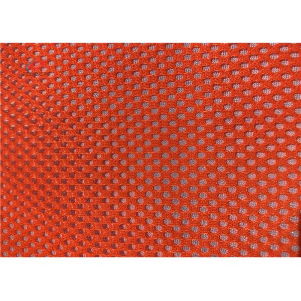 100% Polyester Fluorescent Mesh Hi Vis Fabric Orange Colour