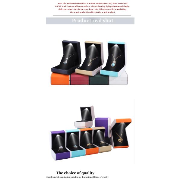 Customized Size Custom LED Plastic Jewelry Box with Orange LED and Customer's Logo