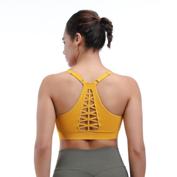 Mesh Trimmed Low Impact Sports Bras​ Anti Bacterial 92%Nylon