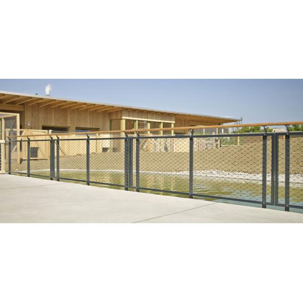 316 Strong Stainless Steel Security Wire Rope Mesh For Railing