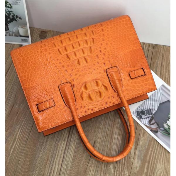 Exotic Genuine Alligator Skin Women Working Totes Large Shoulder Bag Authentic Crocodile Leather Lady Top-handle Handbag