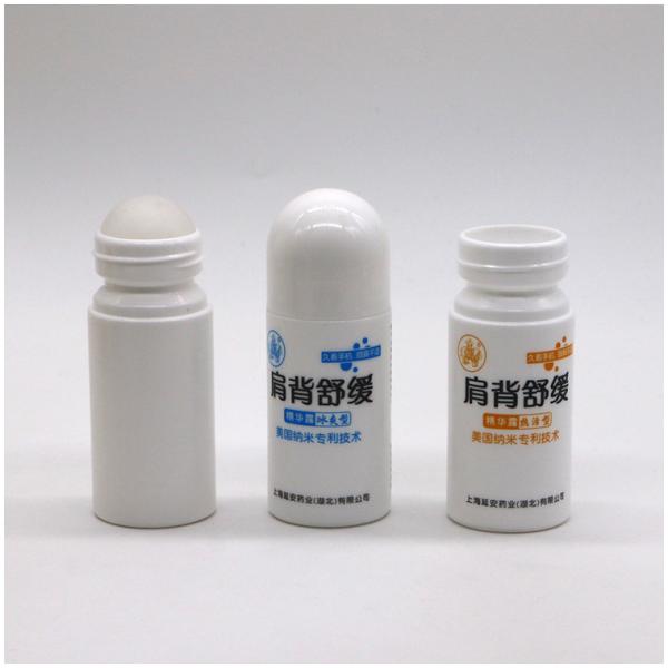 50ml/50cc HDPE White Plastic Roll On Bottle Round Shape for Other Cosmetic Essentials