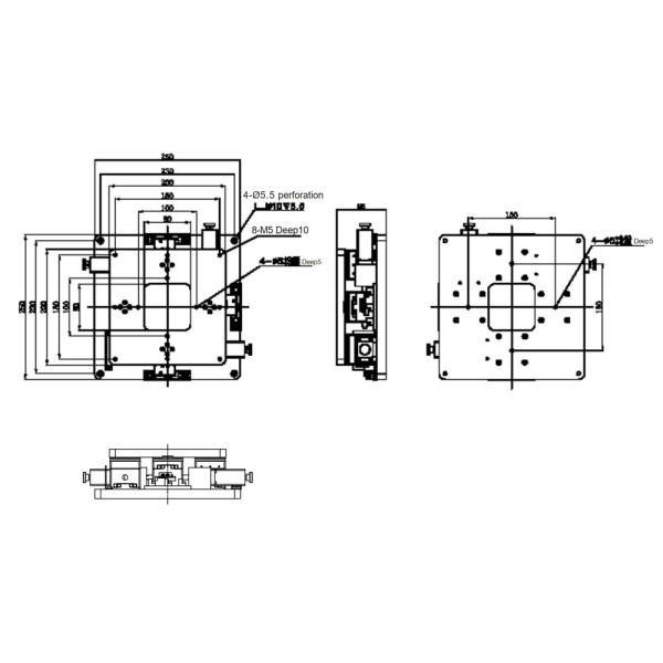 Aluminium alloy Precision Positioning System XXY UVW XYR Alignment Positioning Platform