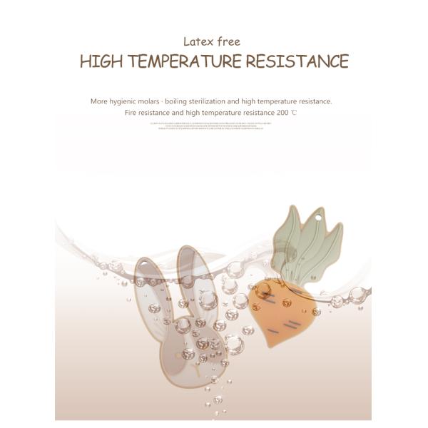 Sheep Bunny Personalised Silicone Teether BPA Free For Newborn Baby