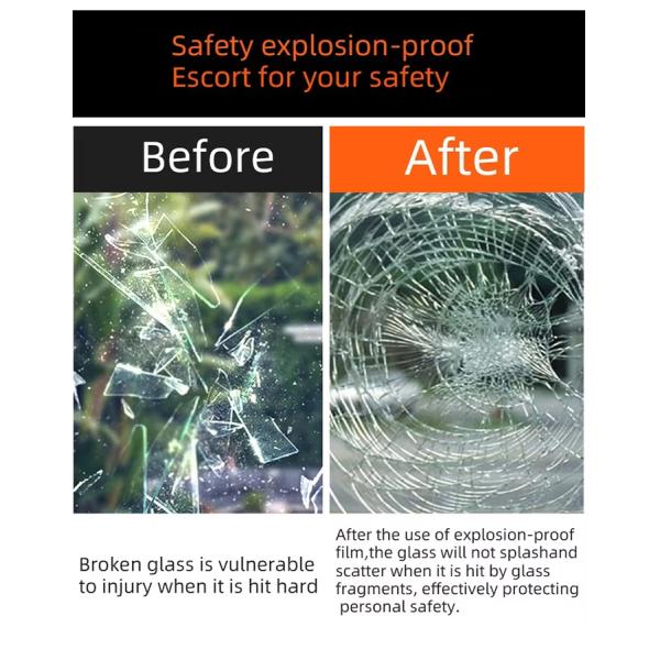 1.5m Shatter Proof Window Film UV Resistance Shatterproof Glass Film