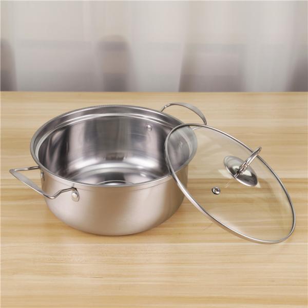 Stainless Steel Kitchenware 12pcs Cookware Set 16/18/20/22/24cm Soup Pot Food Cooking