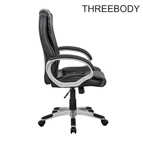 Black And Gray Executive Racing Office Chair Human - Oriented Ergonomic Designed