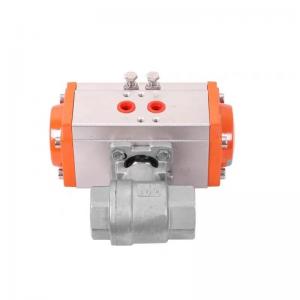 Quality SS304/316 Material 2PC Ball Valve with Pneumatic Actuator and Thread Connection Form wholesale