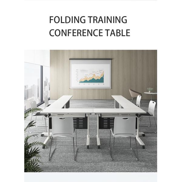 General Movable Splicing Folding Training Table With Wheels Flip Long Table Teaching Office Furniture Combination