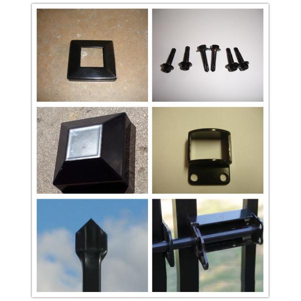 2.4m X 2.4m SHS 65mm Tube Black Garrison Garden Fence Panels Half Price Fence Panels