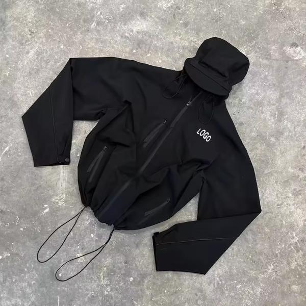 Windbreaker Jacket Nylon Custom Windproof Zip up Hoodie Men Lightweight Windbreaker Reflective Jacket for Men Manufacturer