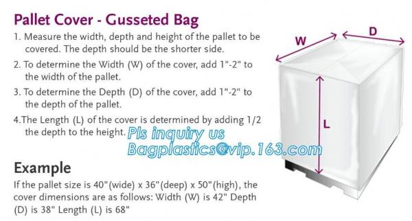 Custom Pallet Cover Bags | Wholesale Plastic Cover Bags, Gusseted Pallet Covers on Rolls, PackagingSupplies, Heat Shrink