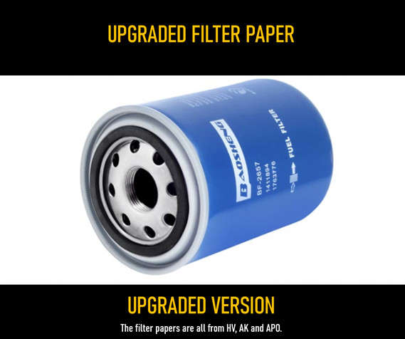1411894 DX380 DX420 Doosan Fuel Filter OD 93.5mm Paper Filtration