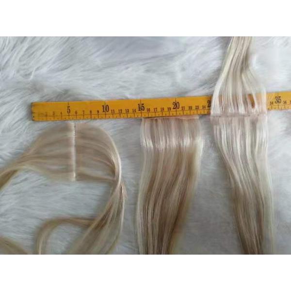 Seemless human hair invisible skin weft with hole butterfly weft with Russian hair