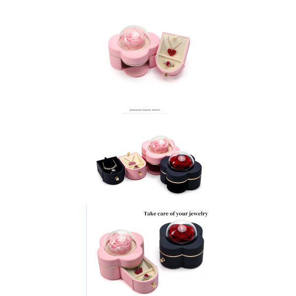 Four Leaf Clover Shape Spray Paint Drawer Jewelry Box for Sophisticated Packaging