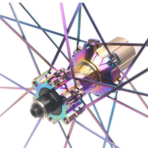 Colorful Spoke Road Bike Wheelset 700C Carbon Fiber 50mm Center Lock BXM Disc Brake System with and Performance