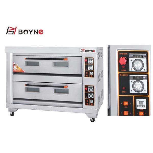 Stainless Steel Commercial Kitchen Gas Bakery Two Deck Six Tray Oven