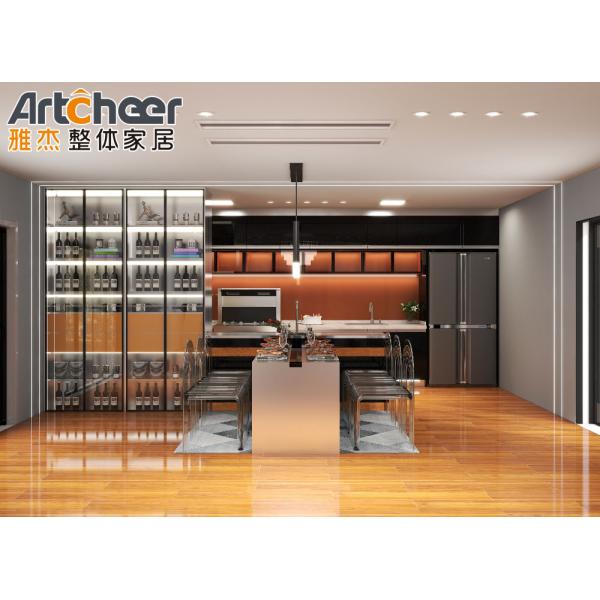 Scandinavian Cabinets Kitchen Furniture Modern With Custom Size Cupboards And Island Table