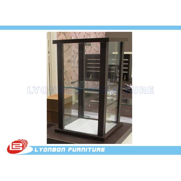 Brown Customized MDF Glass Countertop Display Cabinet For Women Bags display
