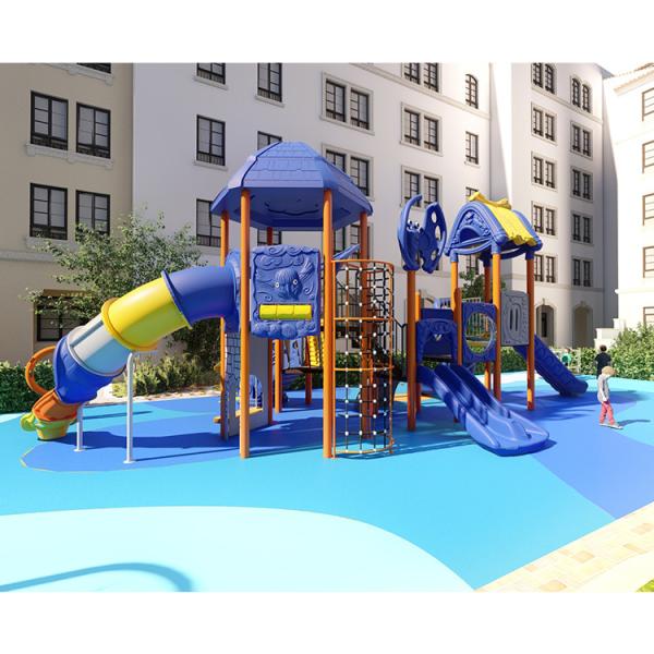 Galvanized Steel Plastic LLDPE Kids Outdoor Slide Anti Crack