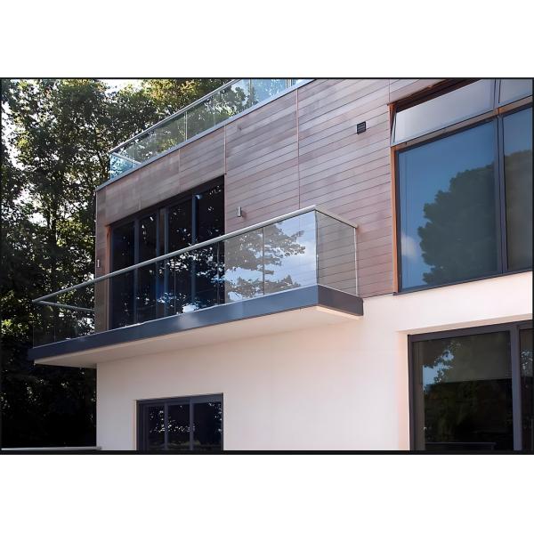 Modern Safety Glass Balcony Railing for Extreme Weather