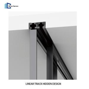 Black Aluminum Sliding Glass Door