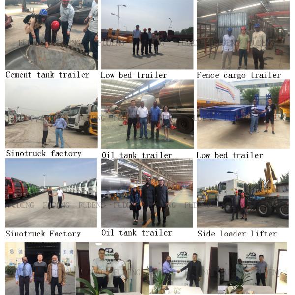 3 Axles 30 Tons 40Ft Low Flatbed Truck , Flatbed Semi Trailer Carbon Steel