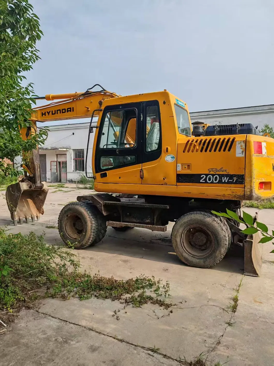 Hyundai 150W-7 Wheel Excavator Stocks for Sale Used Wheel Excavator Hyundai 150W-7 Construction Excavators with Wheels