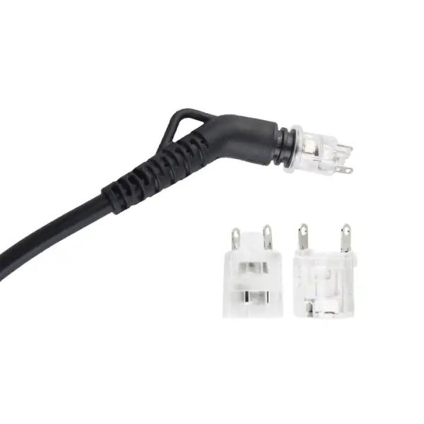1m Vde Eu electrical 2.5A 120V/220V/240V 2 pin AC power cord cable standard power cord white hair dryer straightener plu
