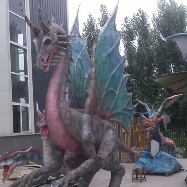 Theme Park Realistic Animatronic Dragons With Movement / Sound Customization