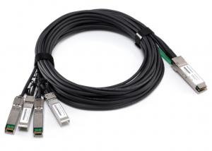 Quality 40G Network QSFP + Copper Cable to 4 SFP+ Breakout Cable 10GBASE-CU wholesale