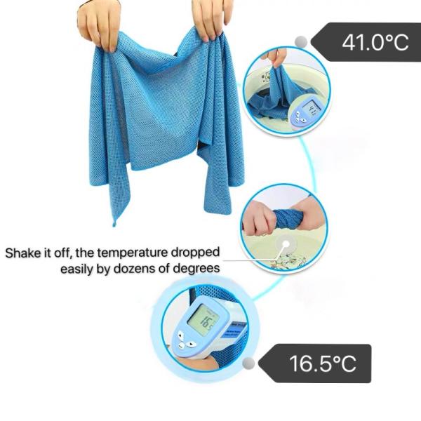 50x100 Recycled Microfiber Cooling Towel Sport Gym Keep Cool With PVC Bag