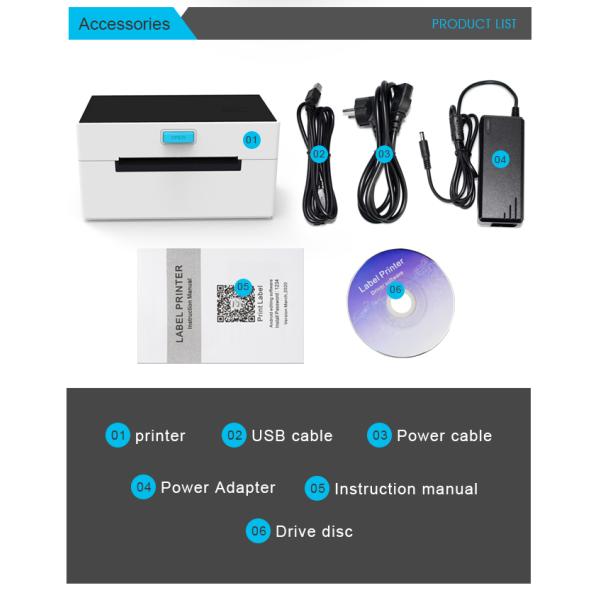 4 Inches Thermal Label Shipping Printer Compatible With Shopify Amazon