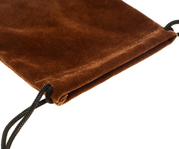 Round Bottom Drawstring Jewelry Bags Double Sided Flannel High Fiber Strength