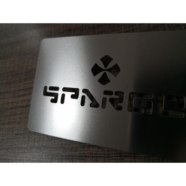 304 Stainless Steel Metal Business Cards With Cut Thru Logo Text
