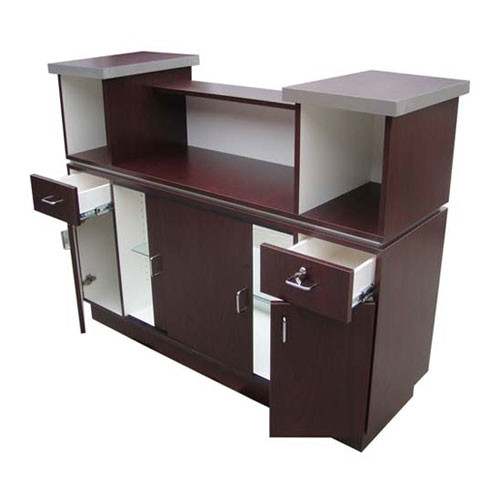 Nail Salon Reception Desk With Showing Case , Beauty Salon Counter WT-8914