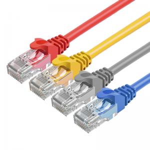China UTP 4PR 24AWG 1M Cat5e Patch Cord , 50 Ft Cat5e Ethernet Cable on sale