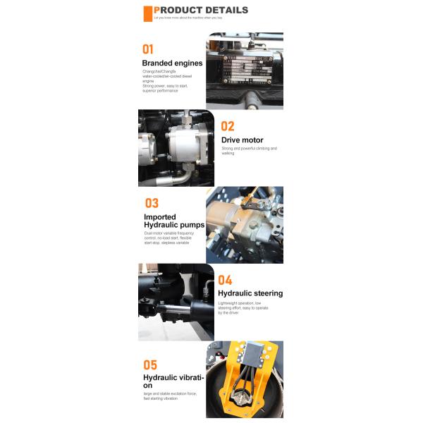 45KN Exciting Force Mini Static Road Roller for Easy Maneuverability and Control