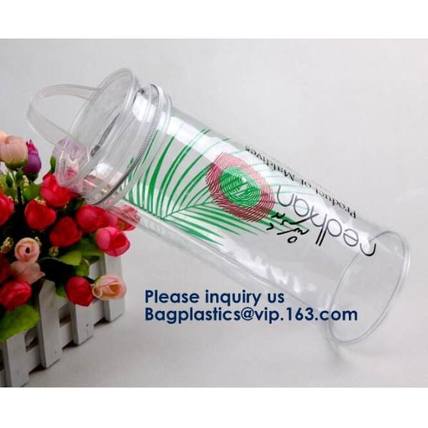 Vinyl Zipper Tube, Makeup Tube Bag, Cosmetic Tube Transparent Plastic Cosmetic Organizer Bag Pouch PVC Travel Toiletry