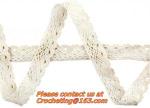 Quality Ivory 2.5cm Width Vintage Style Cotton Crochet Lace Edge Trim Ribbon Sewing Crafts Fabric wholesale