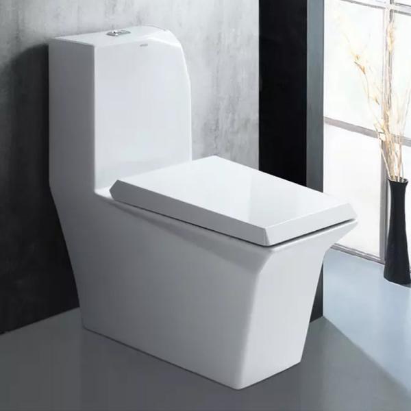 One Piece Siphon Flush Toilet Soft Closed Toilet Seat 3.7L