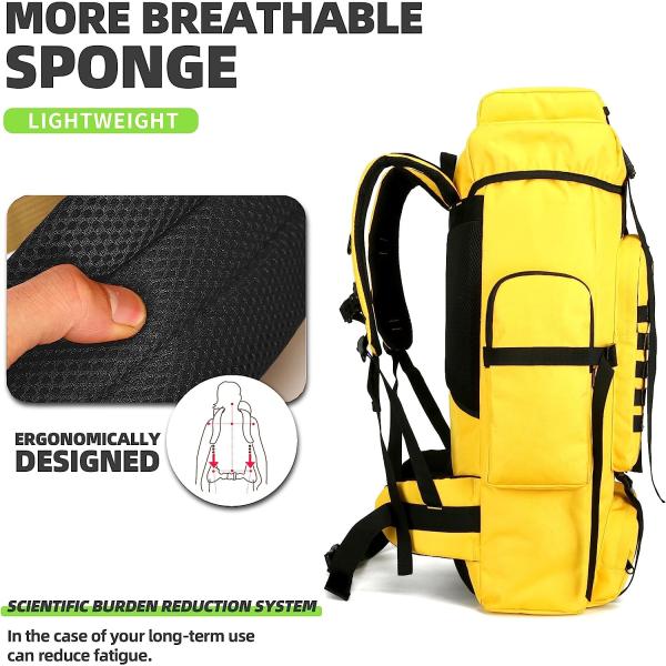 ornaments Tactical Backpack 70L Hiking Backpacks Men Women Molle Army Assault Pack Tactical Bag Rucksack