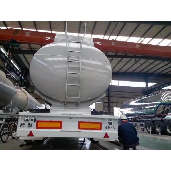 50000 Liters 3 Axle Aluminum Fuel Tank Trailer , Stainless Steel Oil Tank Truck