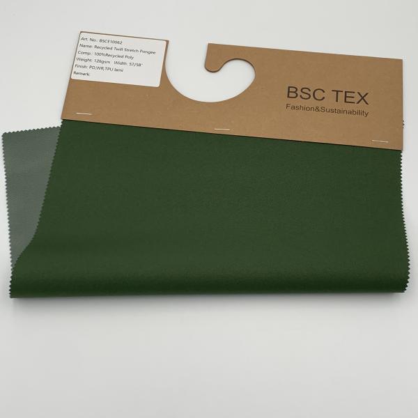 Recycled 75D Mechanical Stretch Twill Recycled Polyester Fabric