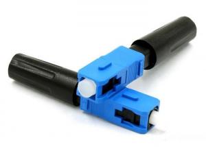 Quality Quick Assembly Connector For Indoor Cable , Blue Optical Fiber Connectors SC / UPC wholesale
