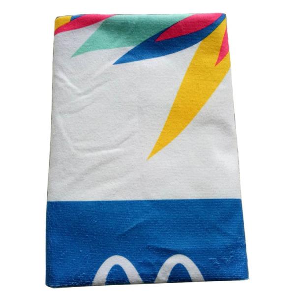 Private label soft quick dry beach towel serviette de plage custom 100% polyester microfiber disperse print beach towels