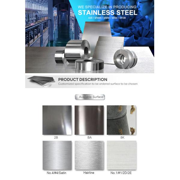 AISI 312 420 409 Stainless Steel Plate 0.3-3.0mm Thickness 2438mm Length