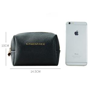PU Leather Material Travel Cosmetic Bags Promotional Good Stain Resistance