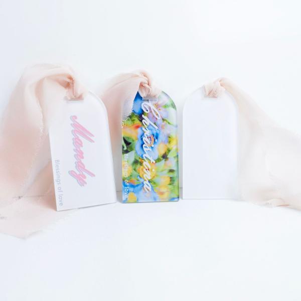 Sublimation Printable Party Invitation Plaque Acrylic Wedding Seat Tag For Heat Transfer Sublimation Bookmark Tag